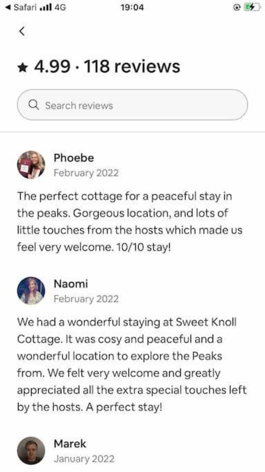 Sweet Knoll Cottage Buxton  Eksteriør billede